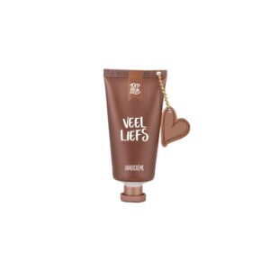 Handcrème Veel Liefs in bruine tube met hartjeshanger, cadeau-idee voor cadeauwinkel